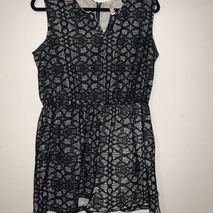 Black lace romper